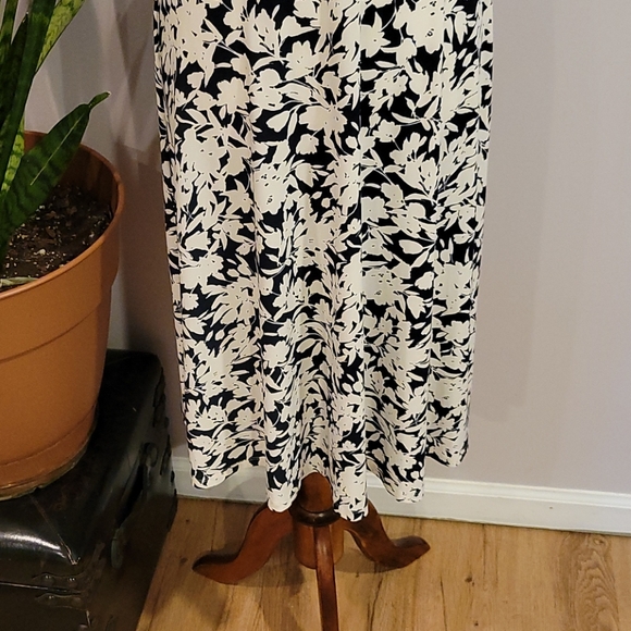 Chaps Floral Rouched Waist Dress - Picture 3 of 6